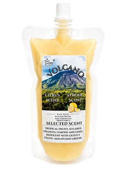 Squeezable all-natural long-lasting wax melts for home fragrance warmers - volcano / 8 ounces