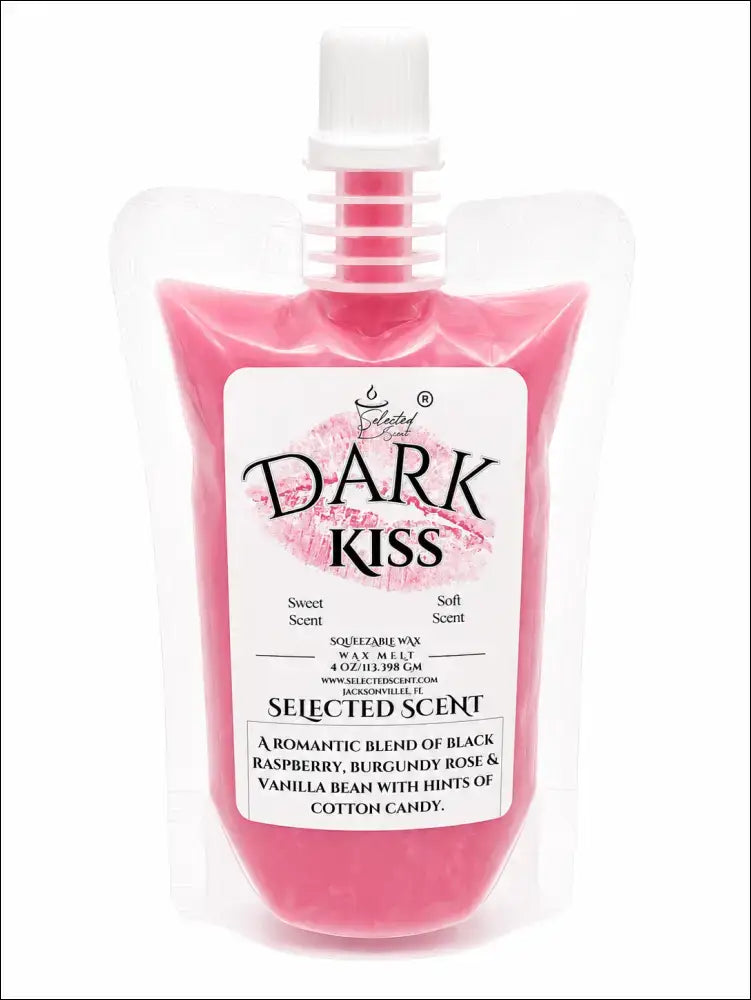 Squeezable all-natural long-lasting wax melts for home fragrance warmers - dark kiss / 4 ounces