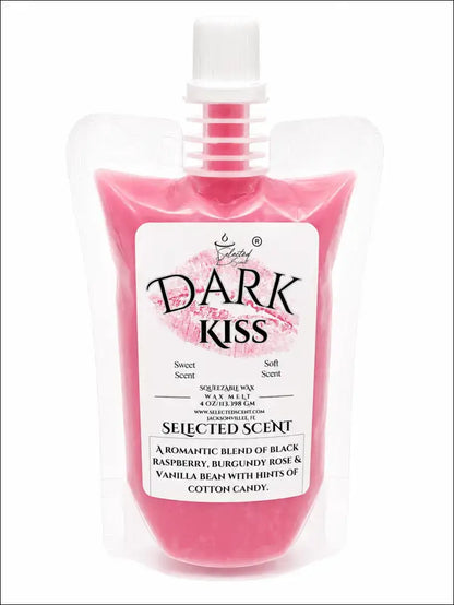 Squeezable all-natural long-lasting wax melts for home fragrance warmers - dark kiss / 4 ounces