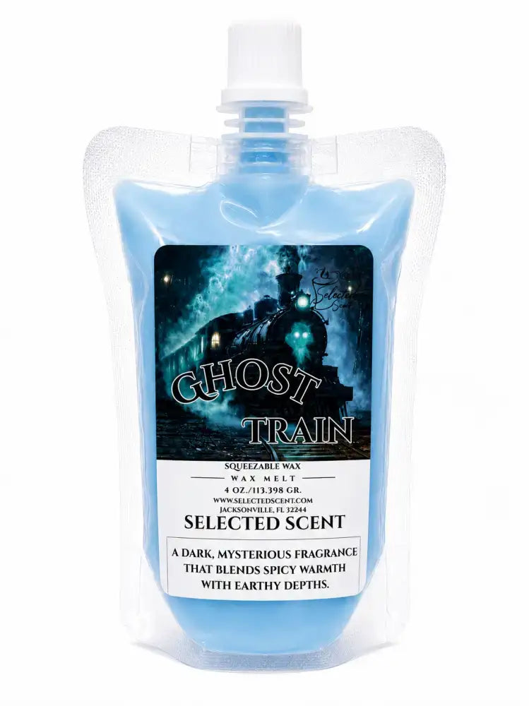 Squeezable all-natural long-lasting wax melts for home fragrance warmers - ghost train / 4 ounces