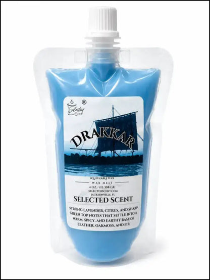 Squeezable all-natural long-lasting wax melts for home fragrance warmers - drakkar / 4 ounces