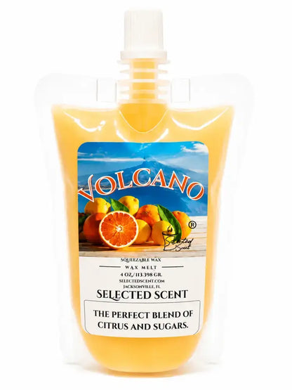 Squeezable all-natural long-lasting wax melts for home fragrance warmers - volcano / 4 ounces