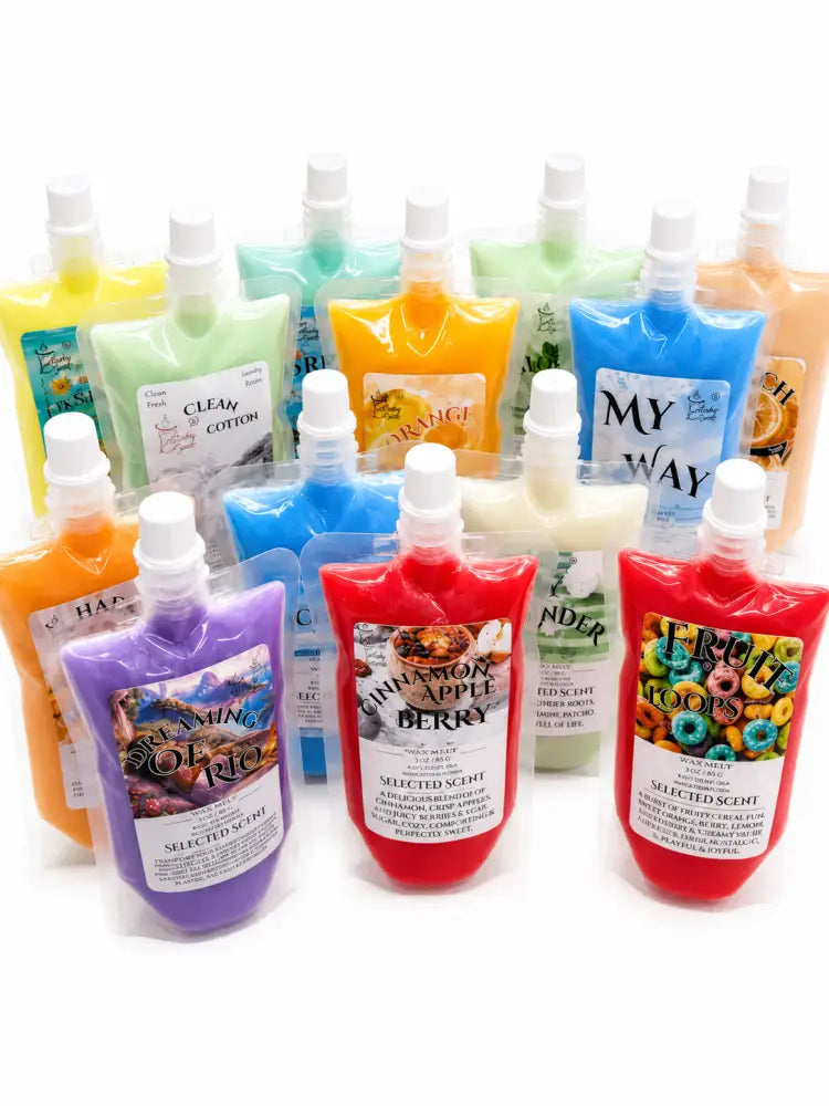 Squeezable all-natural long-lasting wax melts for home fragrance warmers