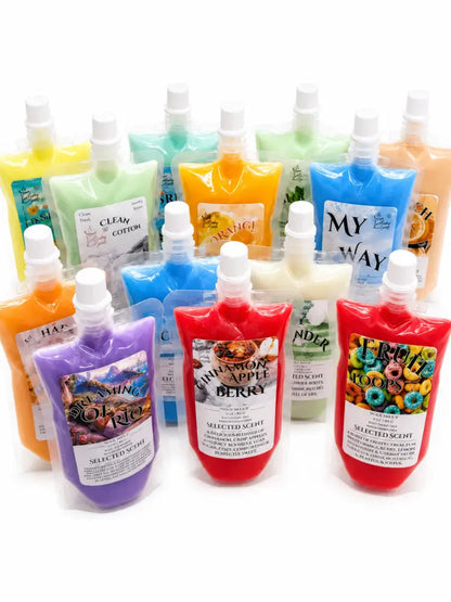 Squeezable all-natural long-lasting wax melts for home fragrance warmers