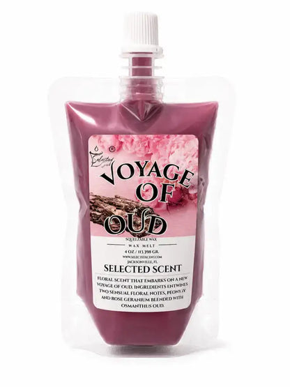 Squeezable all-natural long-lasting wax melts for home fragrance warmers - voyage of oud / 4 ounces