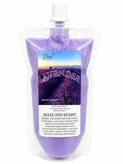 Squeezable all-natural long-lasting wax melts for home fragrance warmers - lavender / 8 ounces