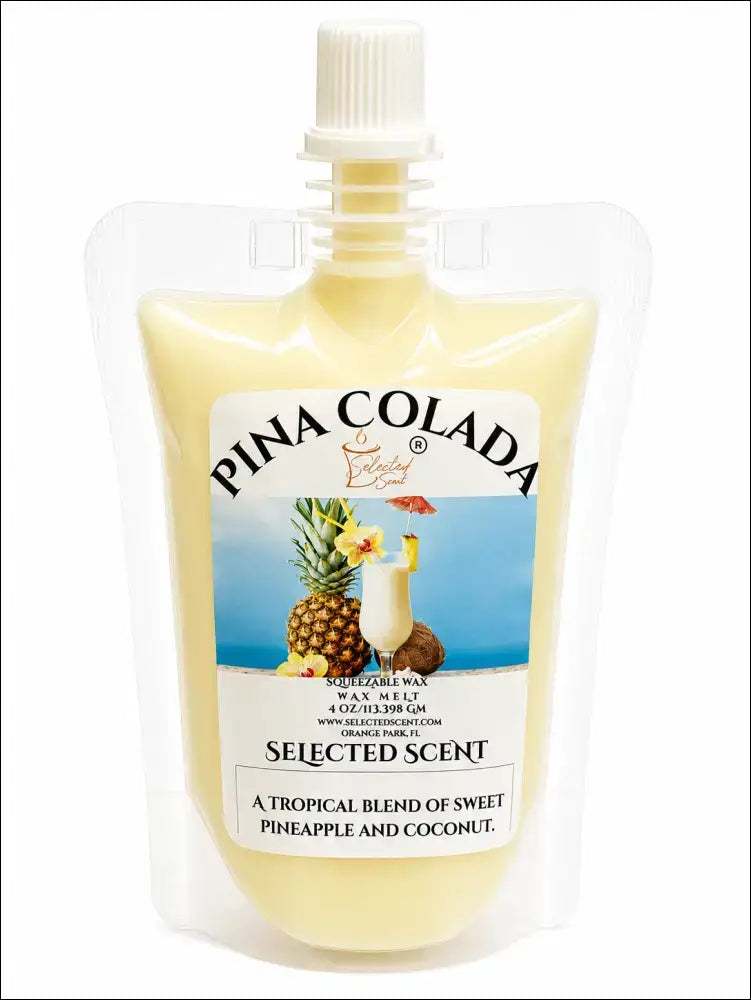 Squeezable all-natural long-lasting wax melts for home fragrance warmers - pina colada / 4 ounces
