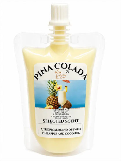 Squeezable all-natural long-lasting wax melts for home fragrance warmers - pina colada / 4 ounces