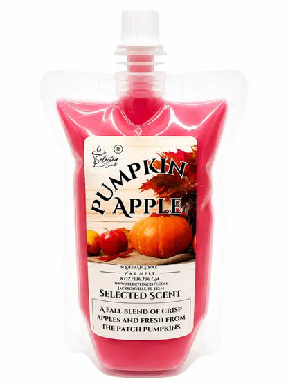 Squeezable all-natural long-lasting wax melts for home fragrance warmers - pumpkin apple / 8 ounces