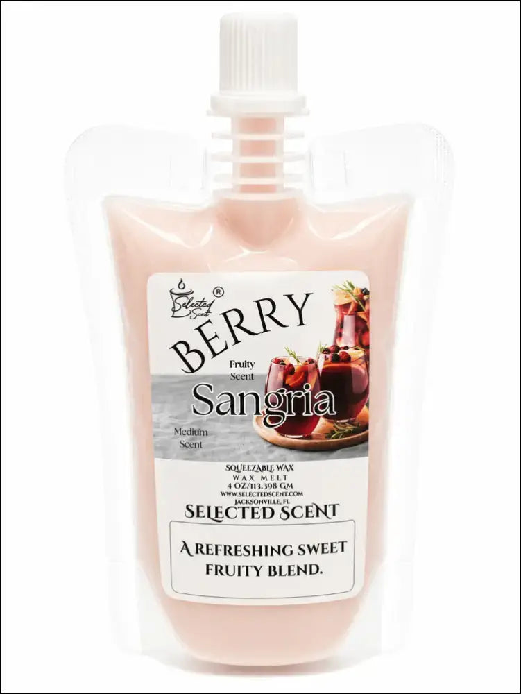 Squeezable all-natural long-lasting wax melts for home fragrance warmers - berry sangria / 4 ounces