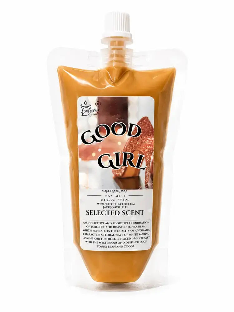 Squeezable all-natural long-lasting wax melts for home fragrance warmers - good girl / 8 ounces