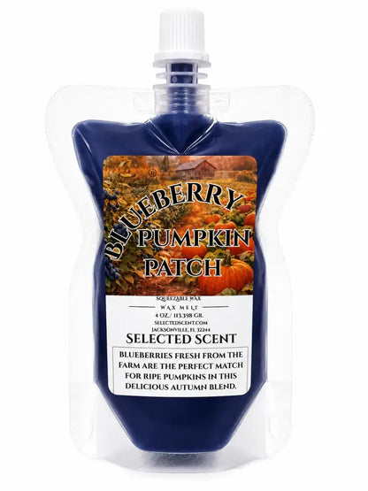 Squeezable all-natural long-lasting wax melts for home fragrance warmers - blueberry pumpkin patch / 4 ounces
