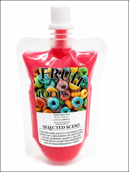 Squeezable all-natural long-lasting wax melts for home fragrance warmers - fruit loops / 4 ounces