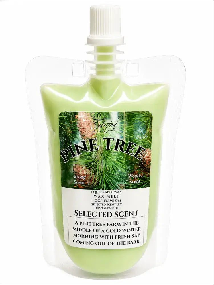 Squeezable all-natural long-lasting wax melts for home fragrance warmers - pine tree / 4 ounces