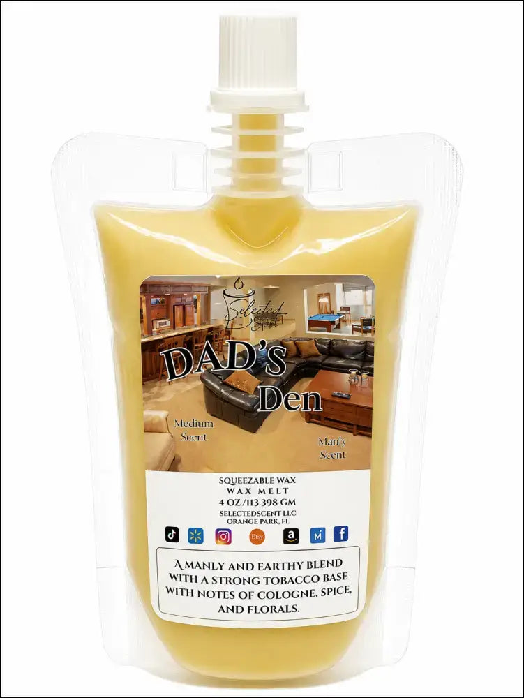 Squeezable all-natural long-lasting wax melts for home fragrance warmers