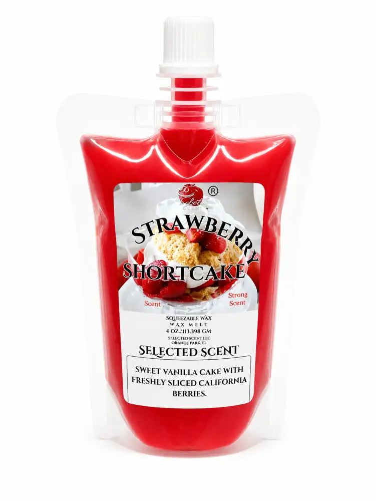 Strawberry shortcake squeezable wax melt dessert scented for home - 4 ounces
