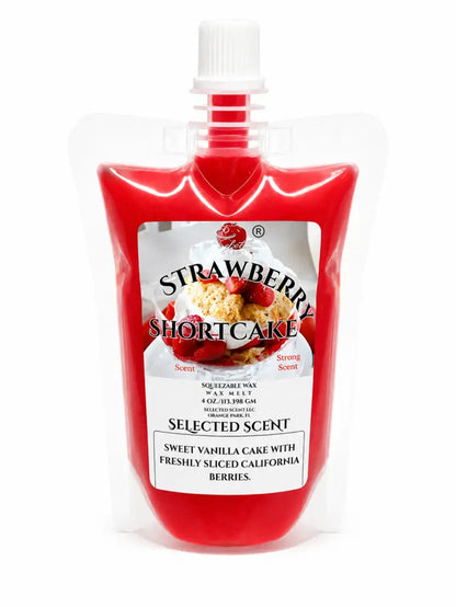 Strawberry shortcake squeezable wax melt dessert scented for home - 4 ounces