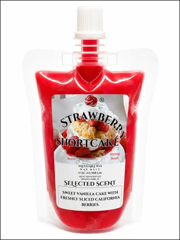 Strawberry shortcake squeezable wax melt dessert scented for home - 4 ounces