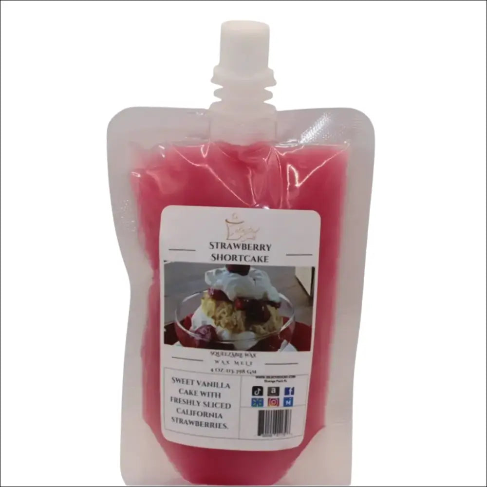 Strawberry shortcake squeezable wax melt dessert scented for home - 4 ounces