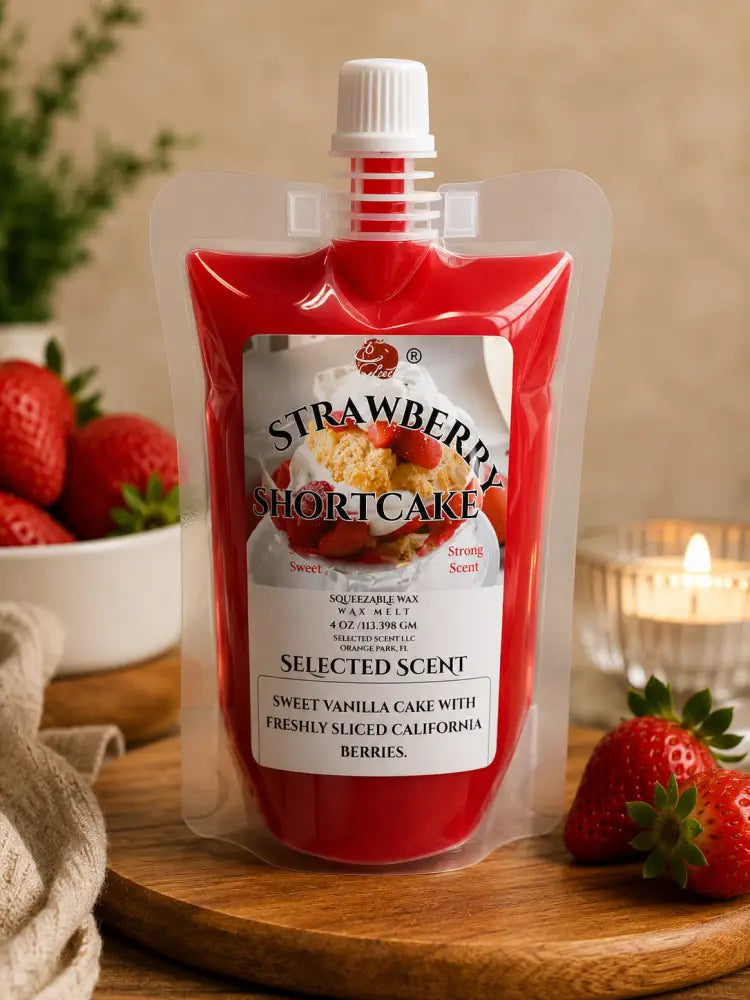 Strawberry shortcake squeezable wax melt dessert scented for home