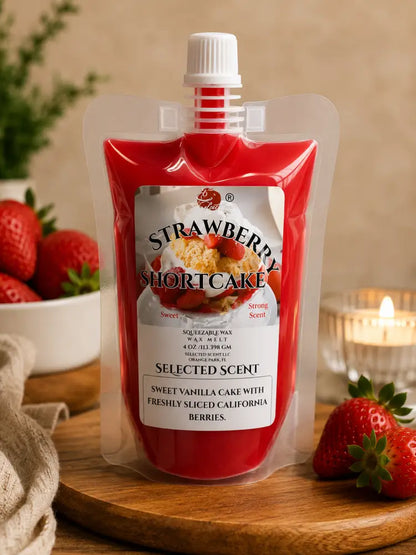 Strawberry shortcake squeezable wax melt dessert scented for home