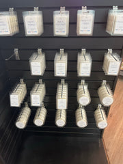 Selected Scent wax melts display with Stronger Fragrance Utilizing Coconut Wax Blend in various scents