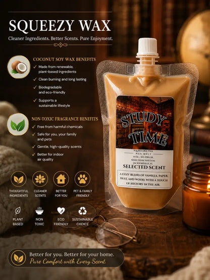Study time squeezable wax melt all natural melts