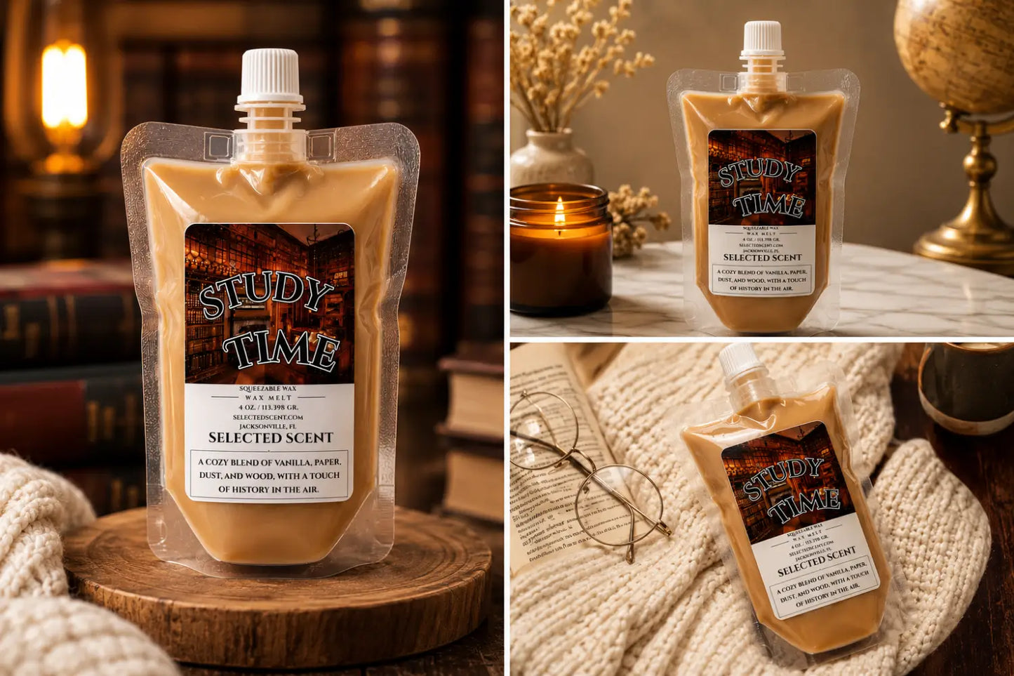 Study time squeezable wax melt all natural melts