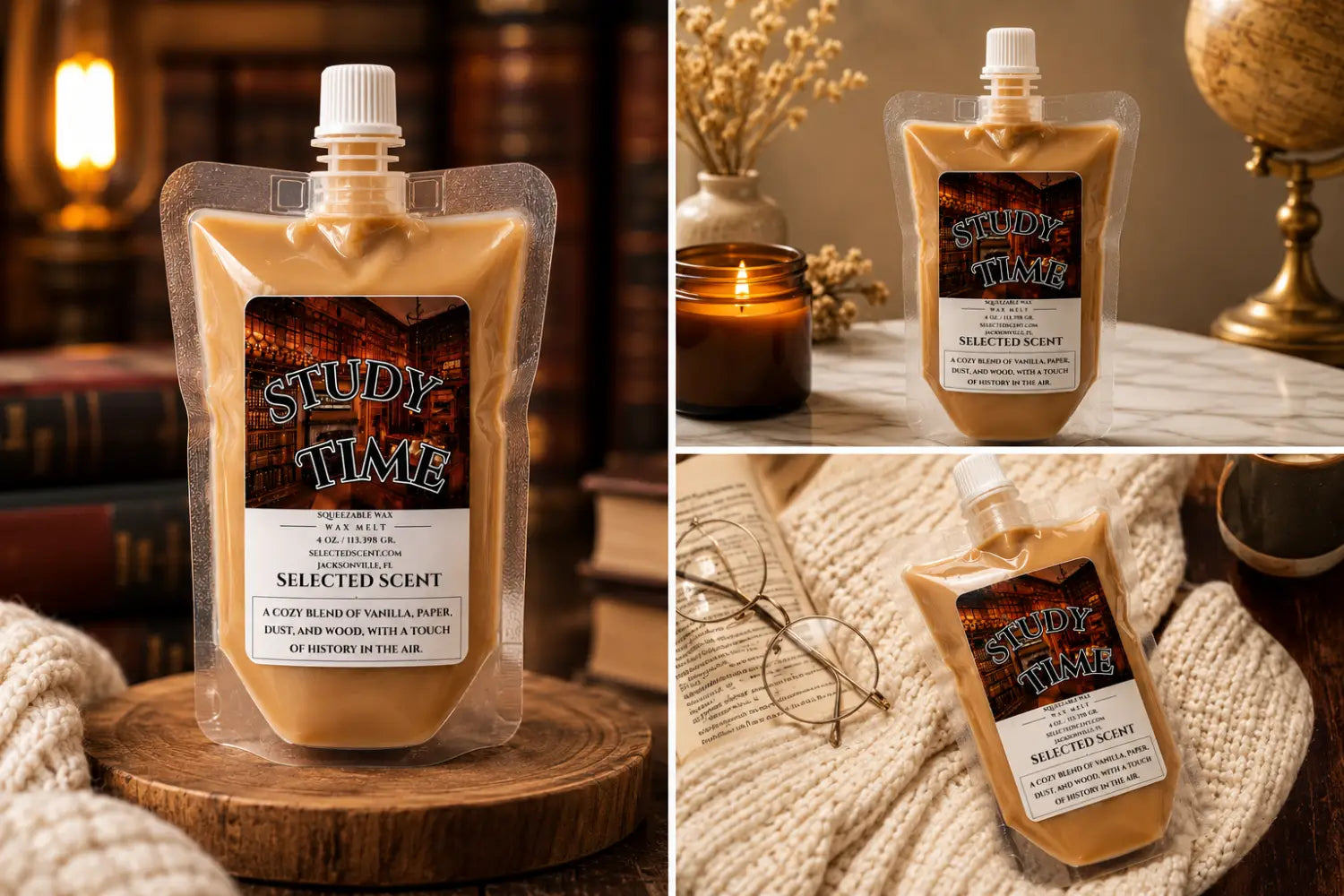 Study time squeezable wax melt all natural melts