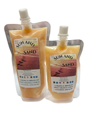 Selected Scent Sun and Sand long lasting citrus wax melts with sweet orange, citrus, lavender, and musk fragrance