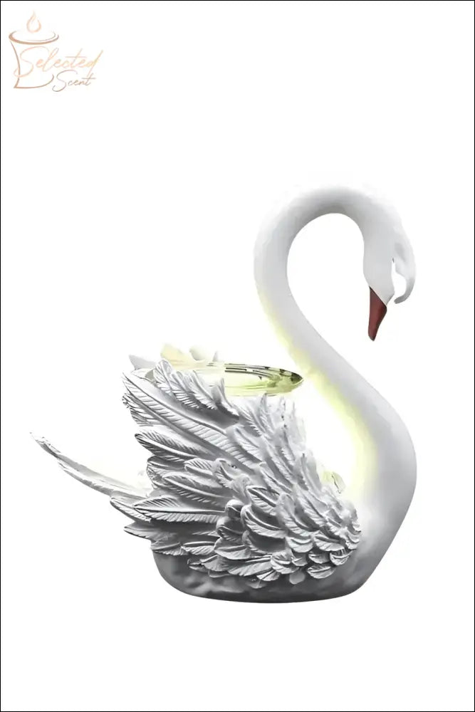 Selected Scent Electric Decorative Warmer shaped like a white swan with detailed feathers