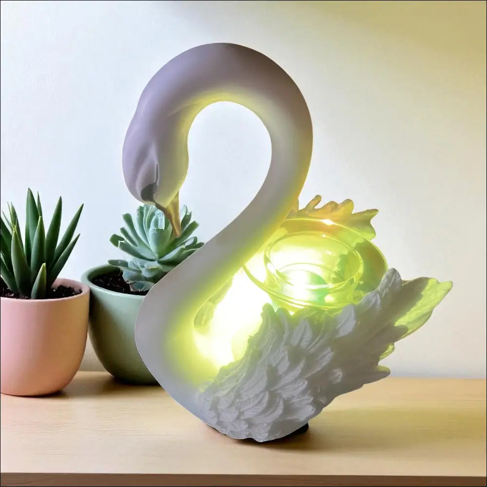 Swan white wax and oil warmer electric decorative