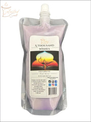 Selected Scent A Thousand Wishes wax melt in resealable purple pouch with festive fragrance blend