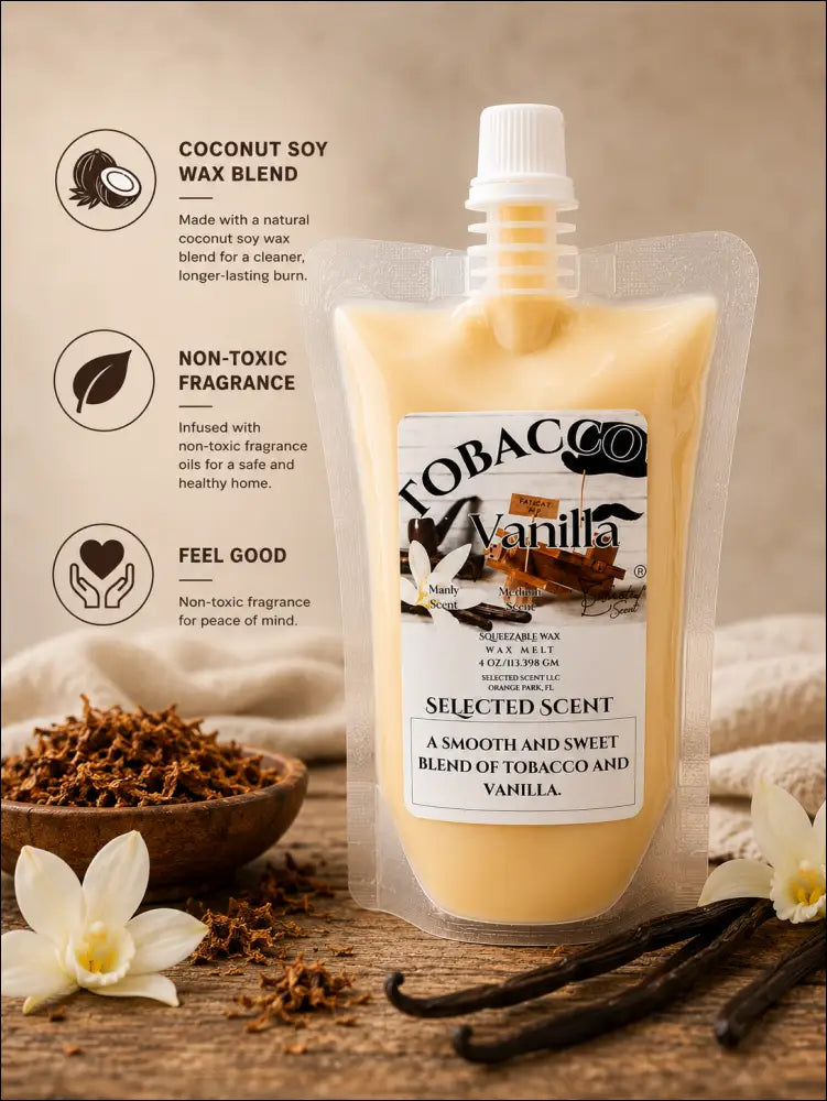 Tobac vanilla scented squeezable wax melts for warmers
