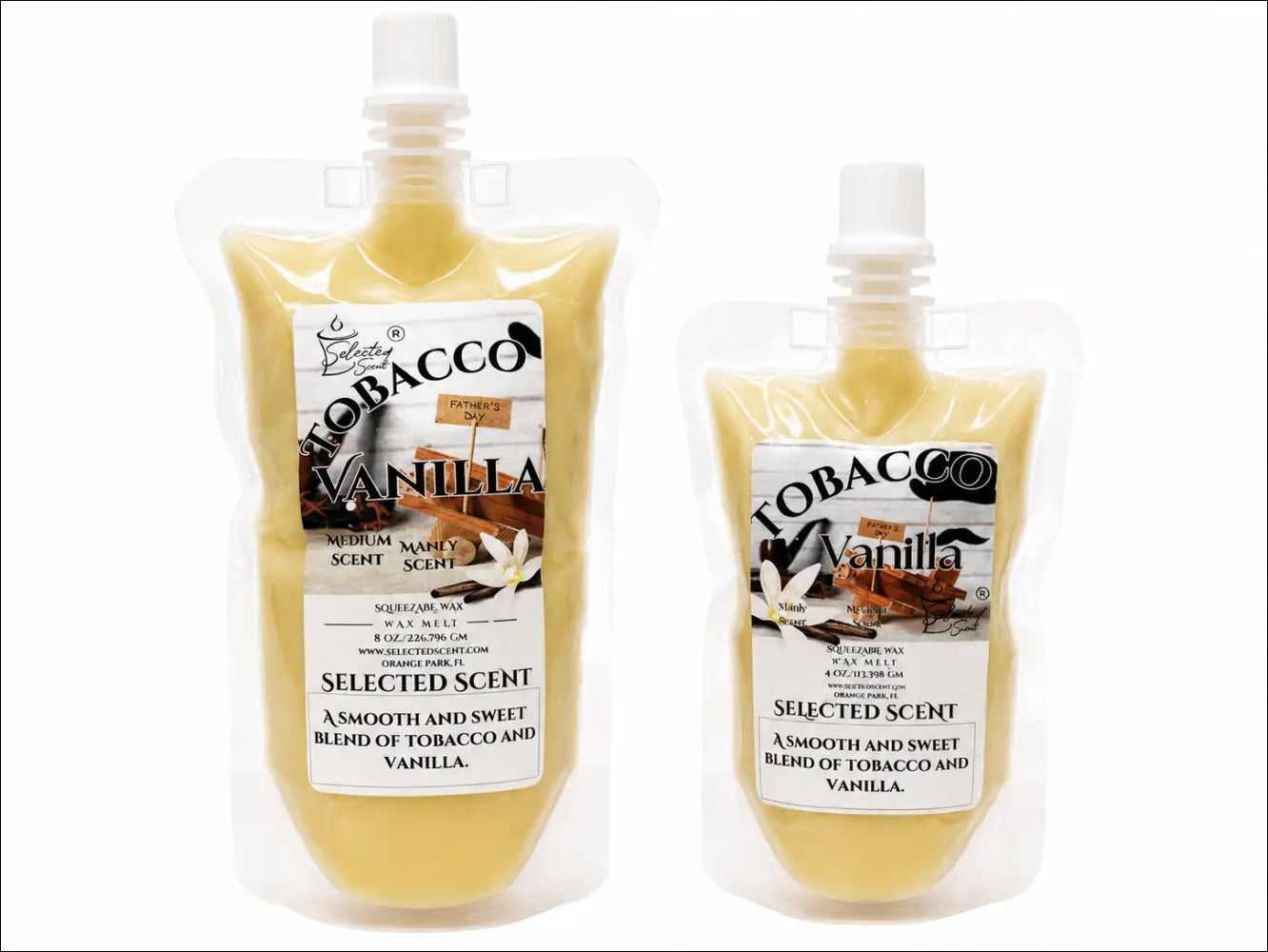 Tobac vanilla scented squeezable wax melts for warmers