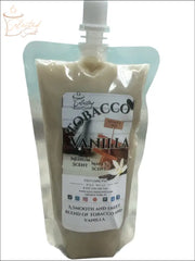 Selected Scent tobacco vanilla scented wax melts for warmers in a squeezable pouch with medium scent