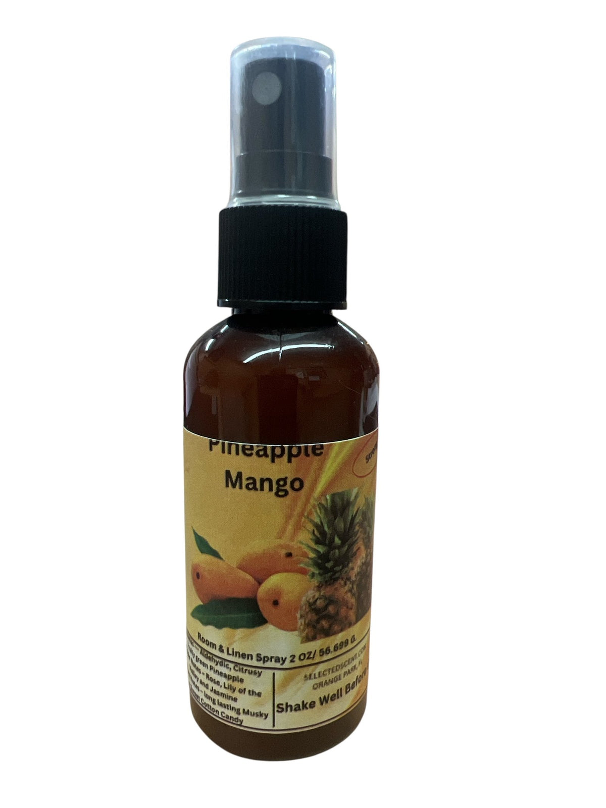 Selected Scent Pineapple Mango room spray bottle providing a Tropical Oasis For Home fragrance