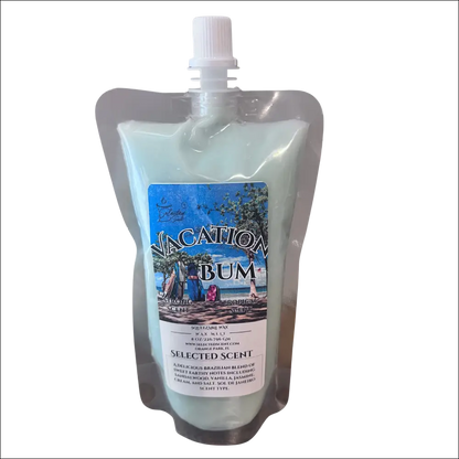 Vacation bum squeezable wax melt unique pouch fragrance - 8 ounces