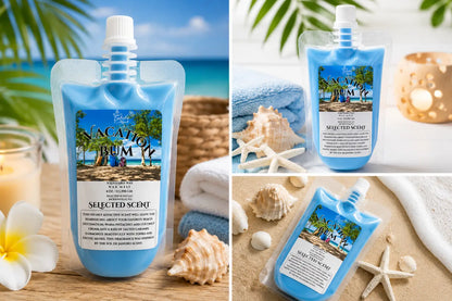 Vacation bum squeezable wax melt unique pouch fragrance
