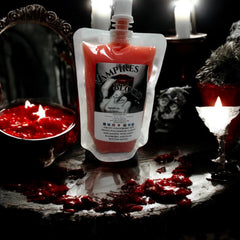 Selected Scent Vampire Blood fragrance pouch featured in Fall Seasonal Favorites with Halloween candle decor