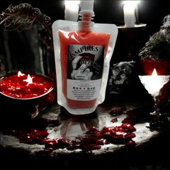 Selected Scent Vampire Blood fragrance pouch featured in Fall Seasonal Favorites with Halloween candle decor