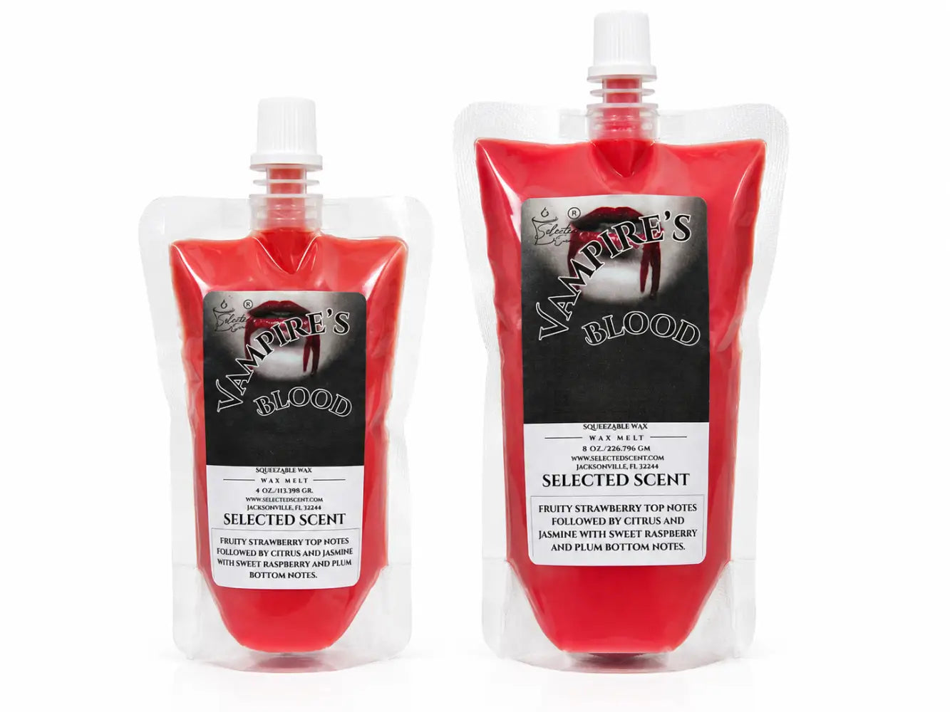 Vampires blood squeezable wax melts