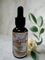 Selected Scent vanilla all natural body oil bottle for hydrating and protecting skin with dropper