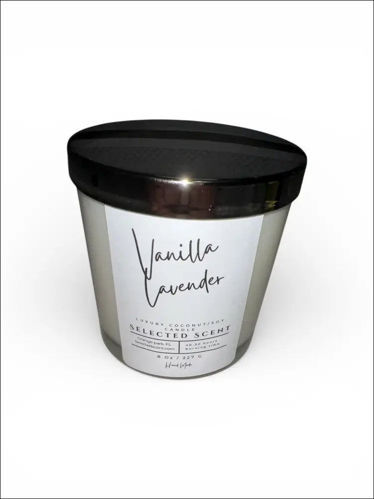Vanilla lavender 8 ounce luxury candle long lasting scented