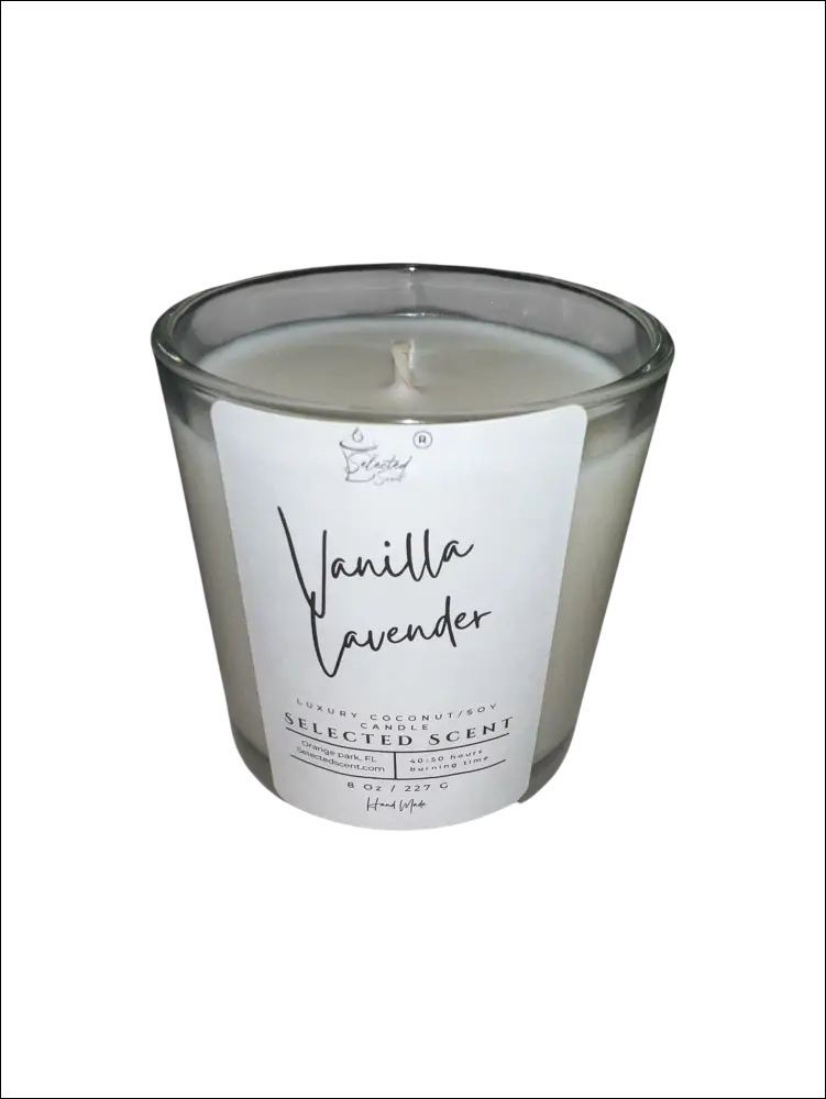 Vanilla lavender 8 ounce luxury candle long lasting scented