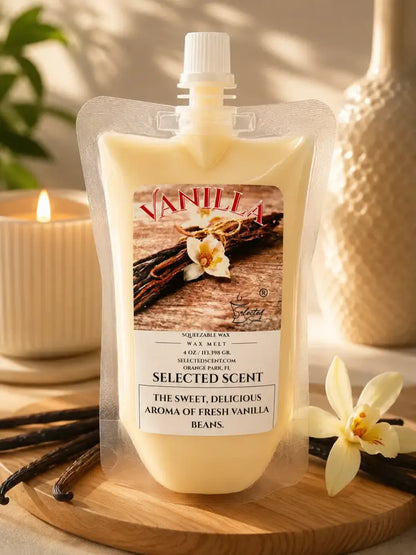 Vanilla squeezable wax melts long lasting home fragrance