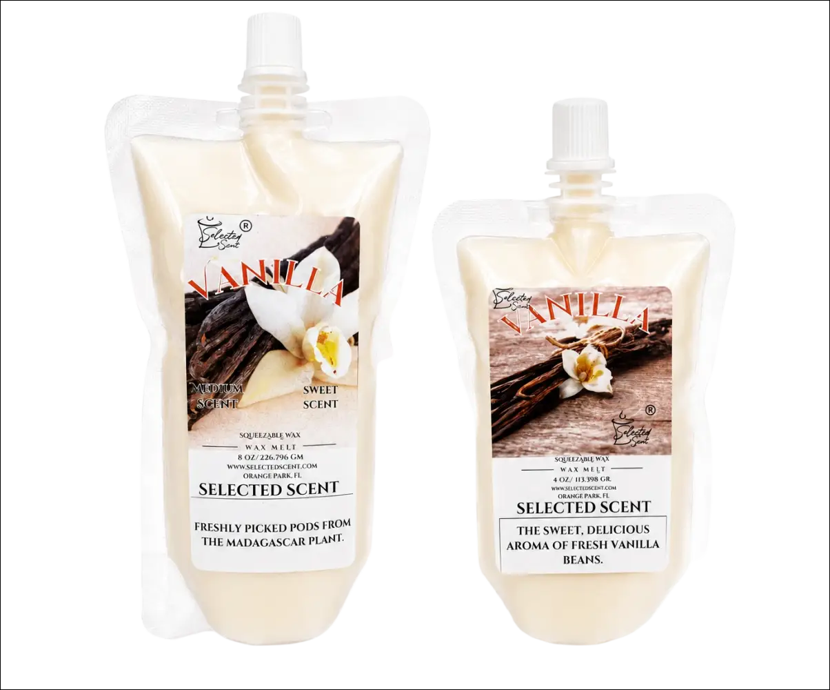 Vanilla squeezable wax melts long lasting home fragrance