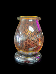 Selected Scent Electric Decorative Warmer with geometric amber glass design and reflective silver base