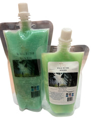Selected Scent squeezable wax melt in Walk in the Woods fragrance with green gel in refill pouch