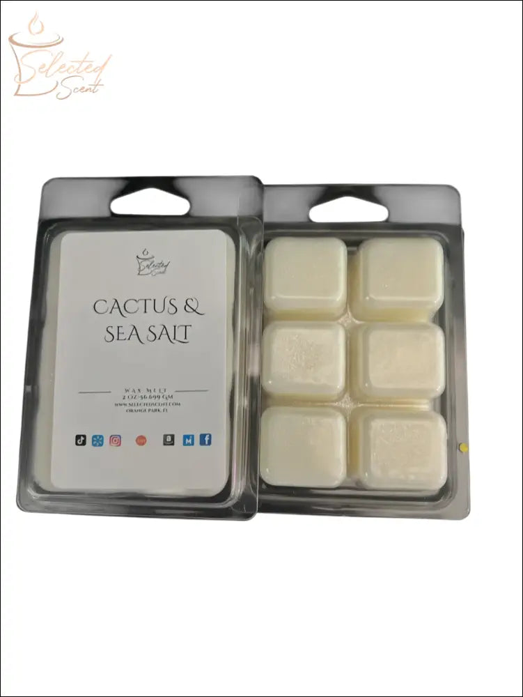 Wax Melts Stronger Fragrance Utilizing Coconut Wax Blend Cactus and Sea Salt